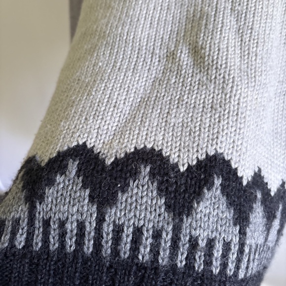 KNIT Sweater warm grey pattern size Large BARRAGE western - Picture 2 of 7